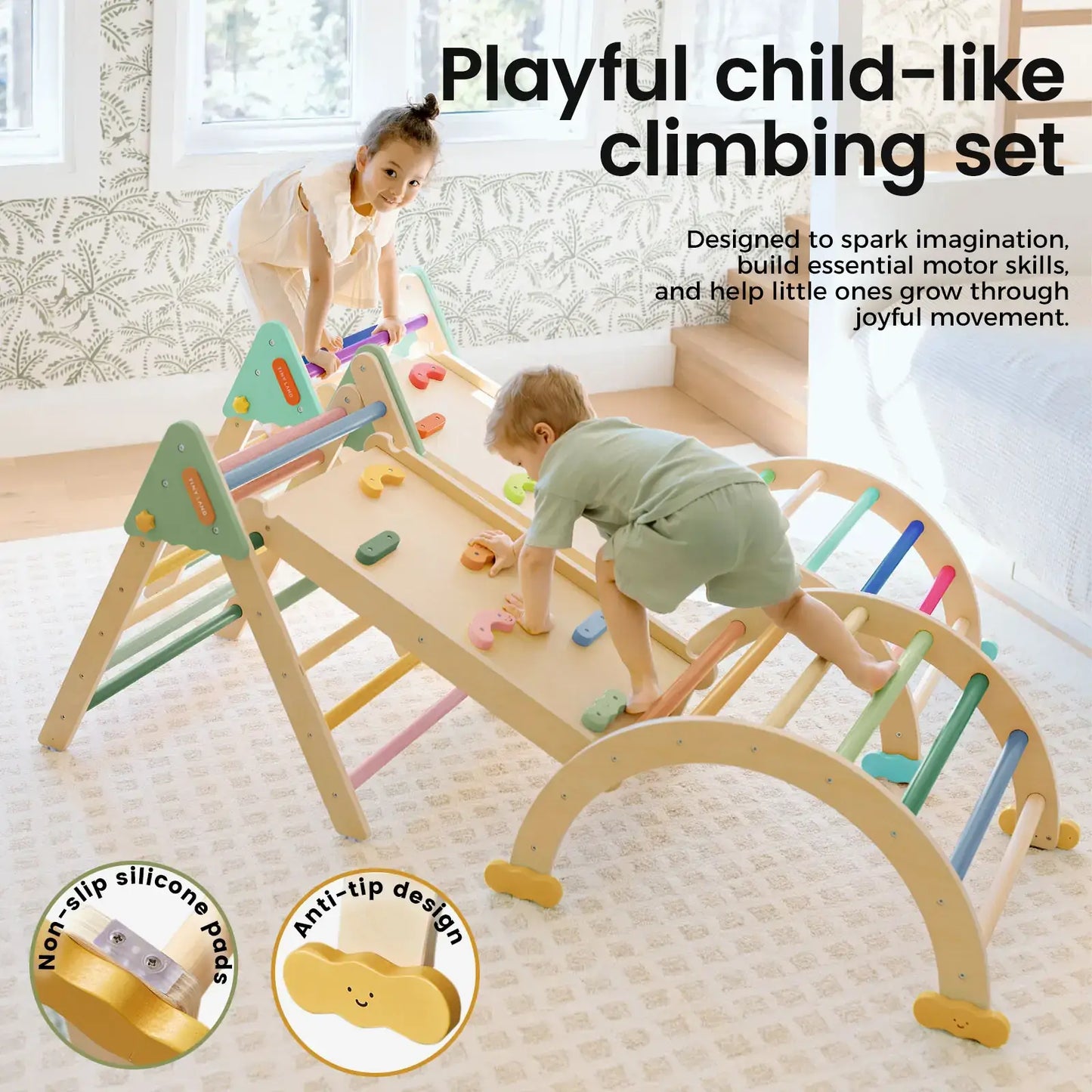 Tiny Land 7 in 1  Morandi Pikler Triangle Set