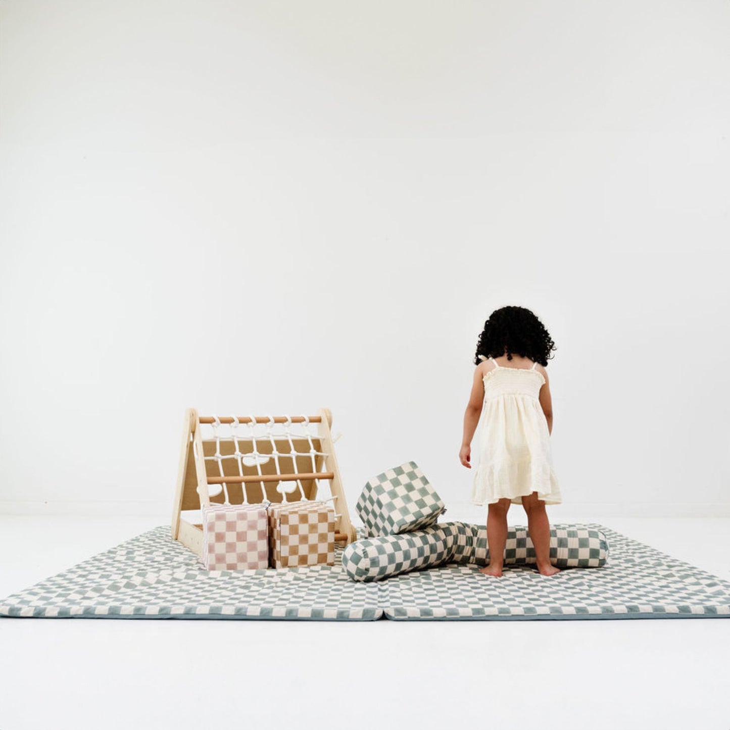 Toki Mats Checker Matcha Organic Cotton Mat