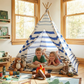 Role Play Kids Nautical Stripe Teepee Tent