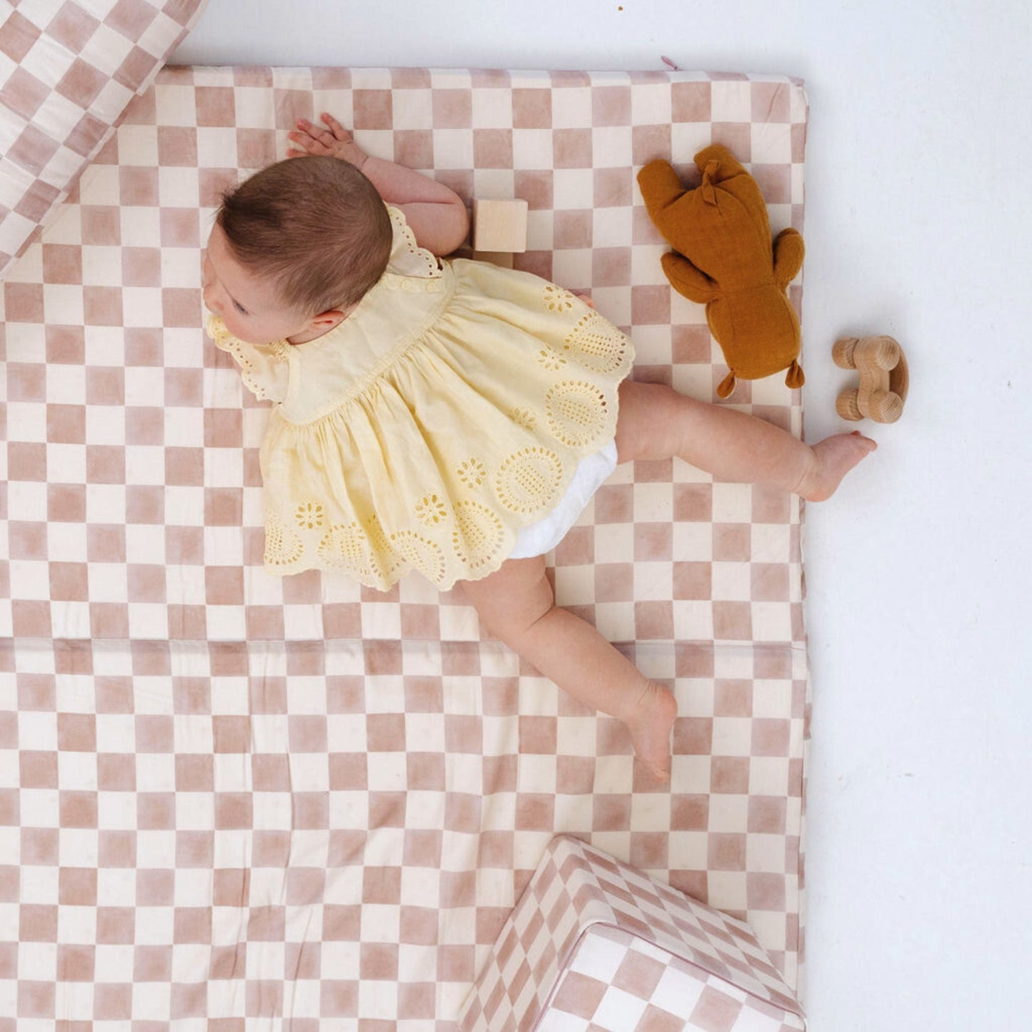 Toki Mats Checker Gumdrop Organic Cotton Mat