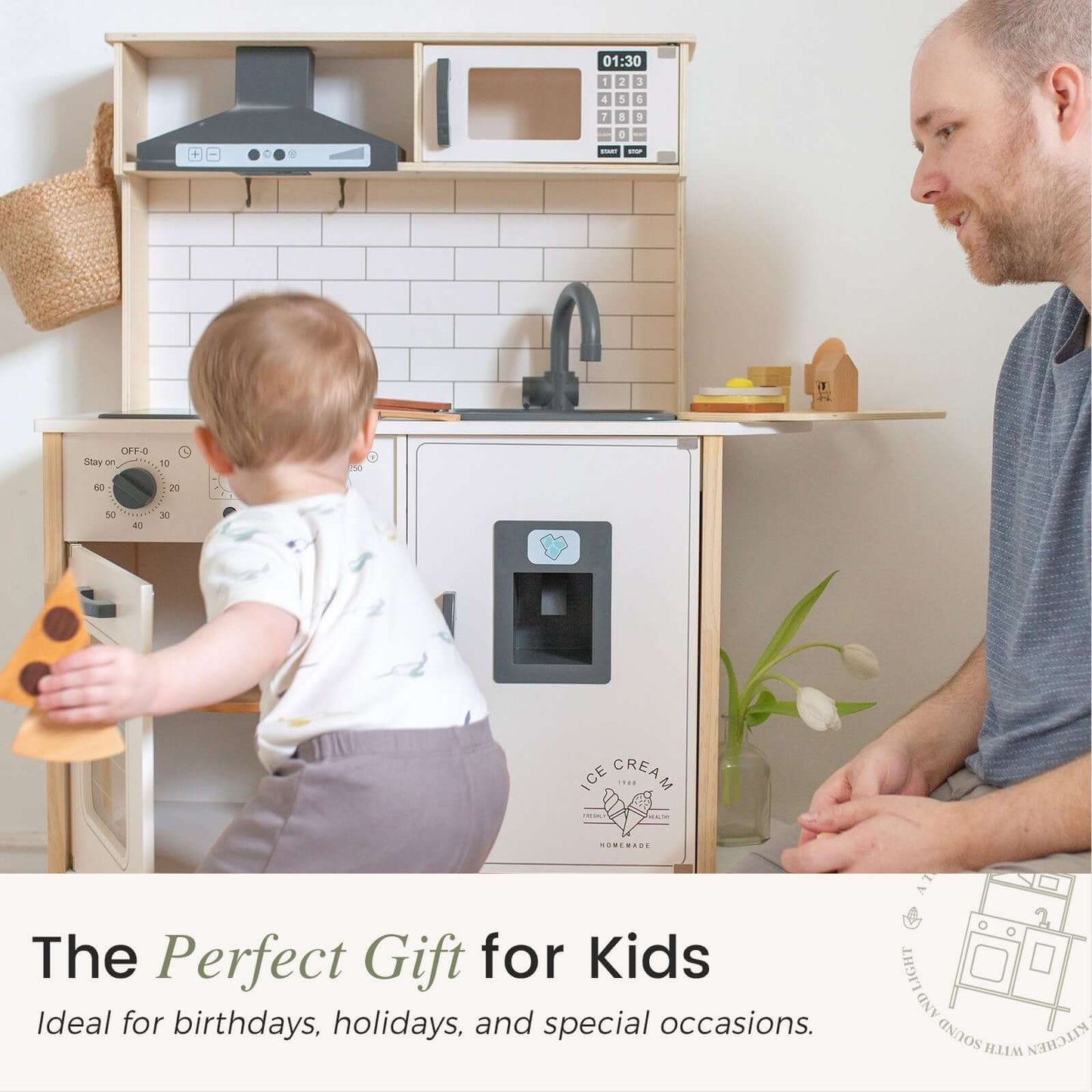 Tiny Land Interactive Play Kitchen With Sounds And Cookware