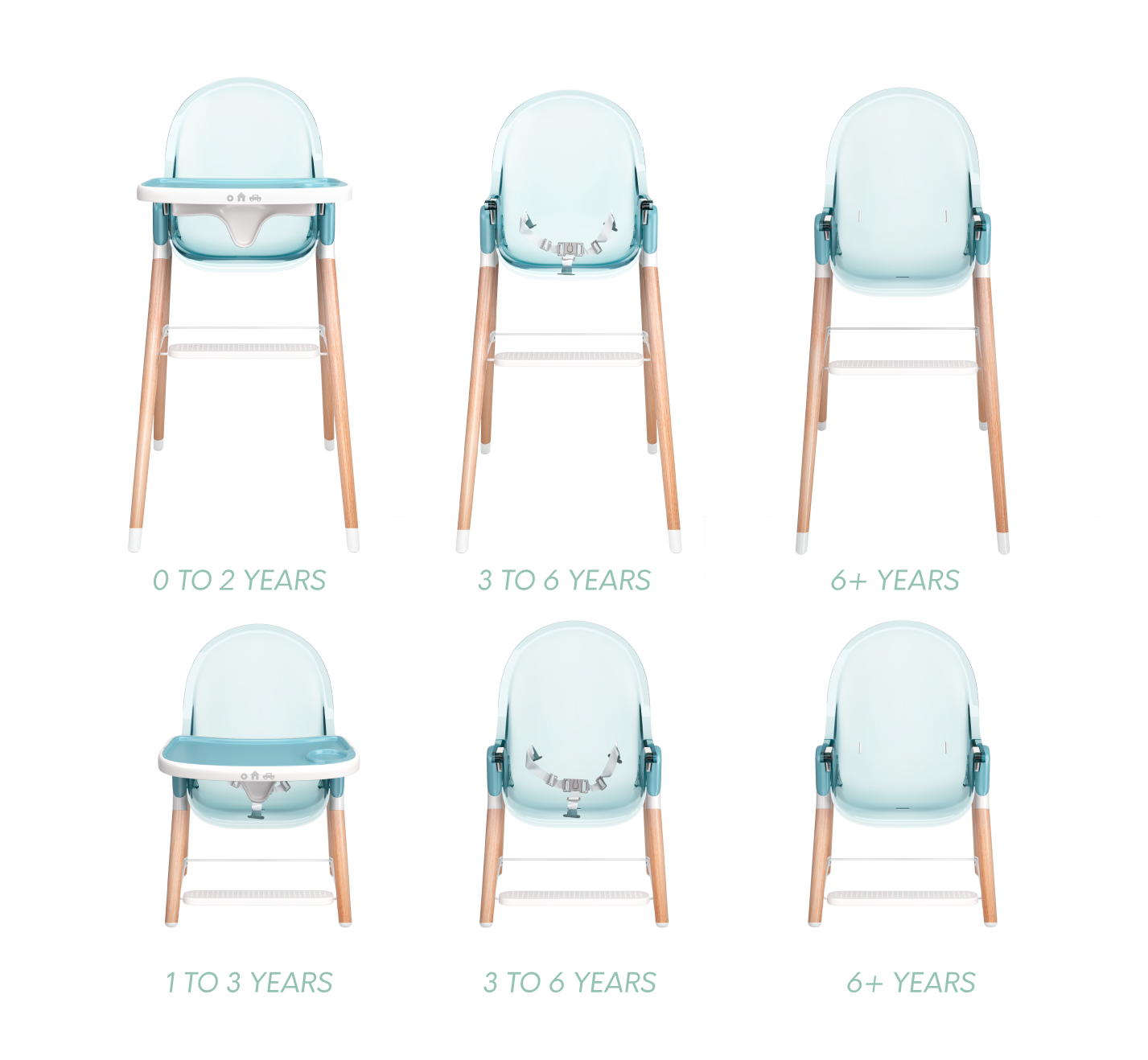 Children of Design 6 in 1 Deluxe High Chair