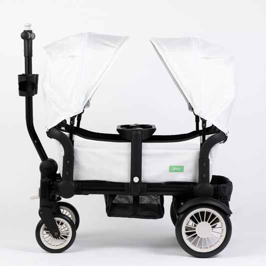 Joey Stroller Wagon Weekender White 2 Canopy Bundle