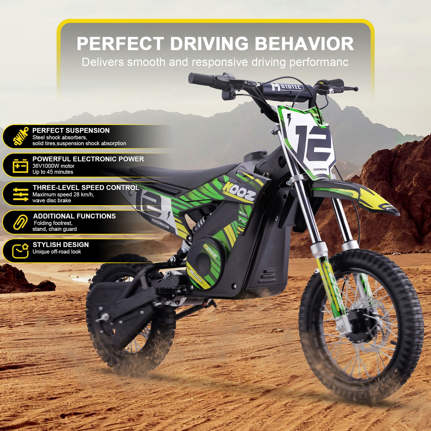 MotoTec Electric Dirt Bike HP112E