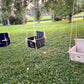 Sweet Swinging Outdoor Swing High Back Nutmeg