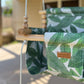 Sweet Swinging Outdoor Swing High Back Tropical Leaf