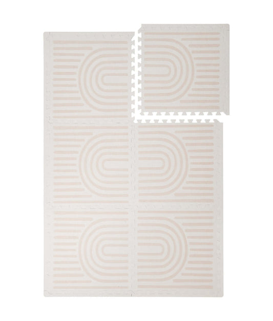 Toddlekind Premium Foam Playmat Linear Linen