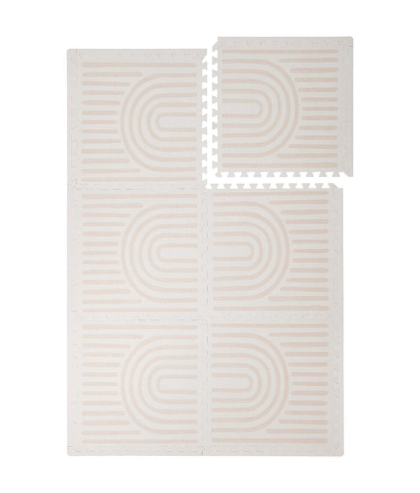 Toddlekind Premium Foam Playmat Linear Linen