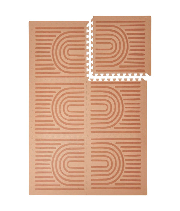 Toddlekind Premium Foam Playmat | Linear - Camel