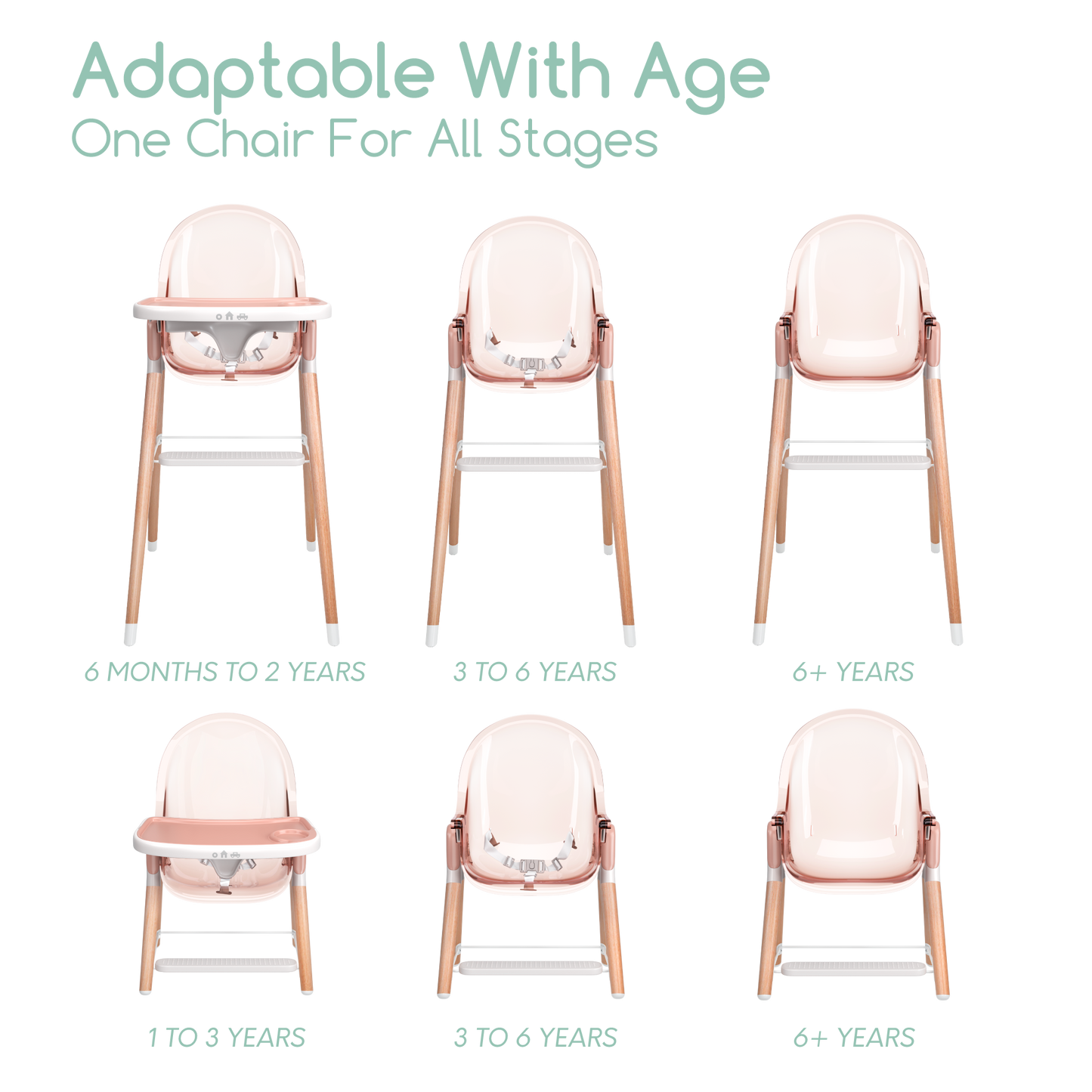 Children of Design 6 in 1 Deluxe High Chair