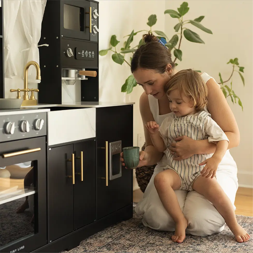 Tiny Land Black Style Play Kitchen