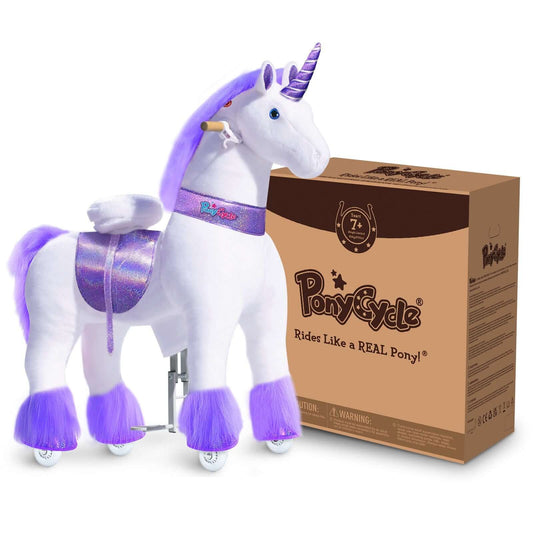 PonyCycle Purple Unicorn Ride-On