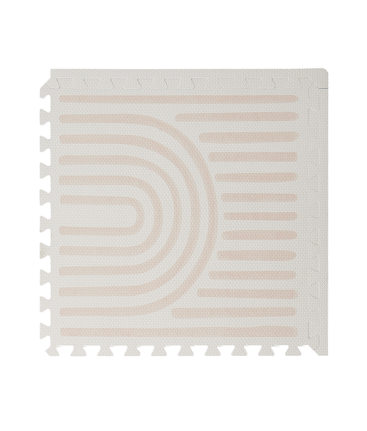 Toddlekind Premium Foam Playmat Linear Linen