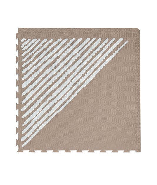 Toddlekind Premium Foam Playmat | Sandy Lines - Tan