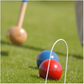 Lucio Londero 6-Player Croquet Set with Wooden Trolley