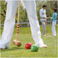 Lucio Londero 6-Player Croquet Set with Wooden Trolley