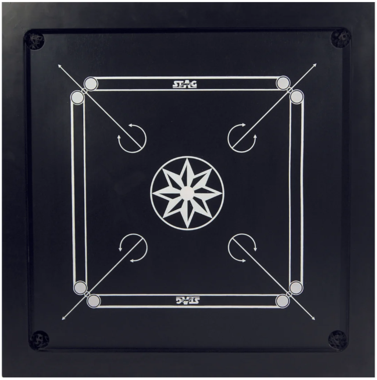 STAG Carrom Board-Black