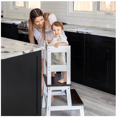 Mommy's Little Helper Classic Learning Tower Walnut White