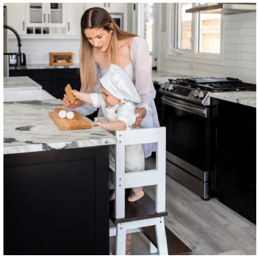 Mommy's Little Helper Classic Learning Tower Walnut White