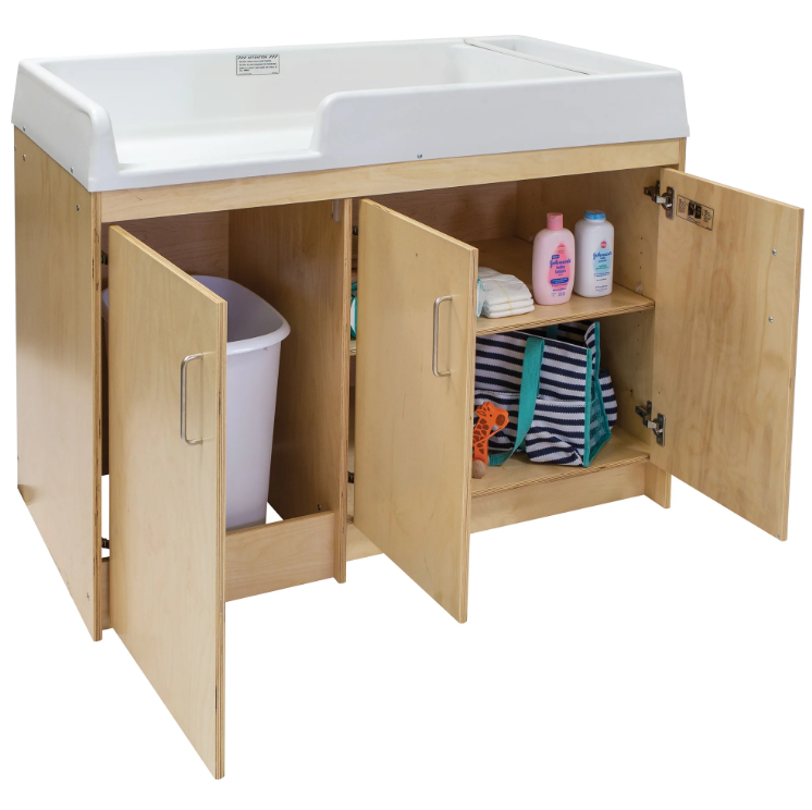 Tot Mate Birch Baby Changing Table With Stairs