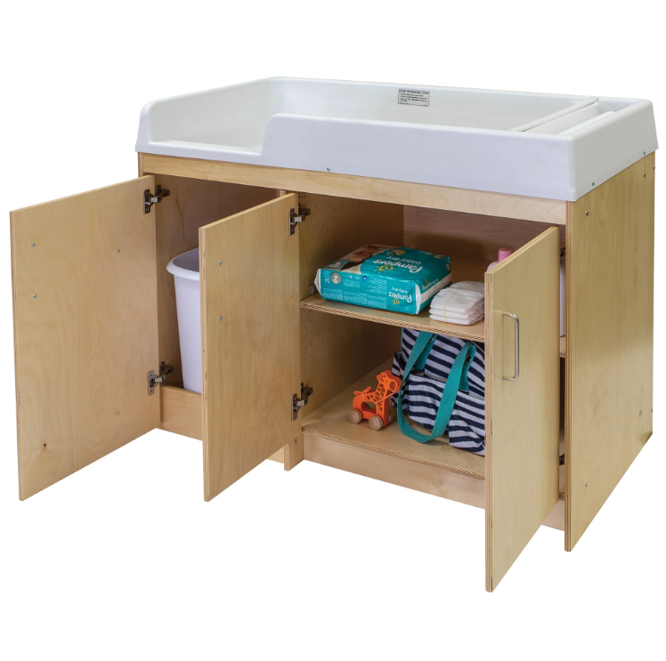 Tot Mate Birch Baby Changing Table With Stairs