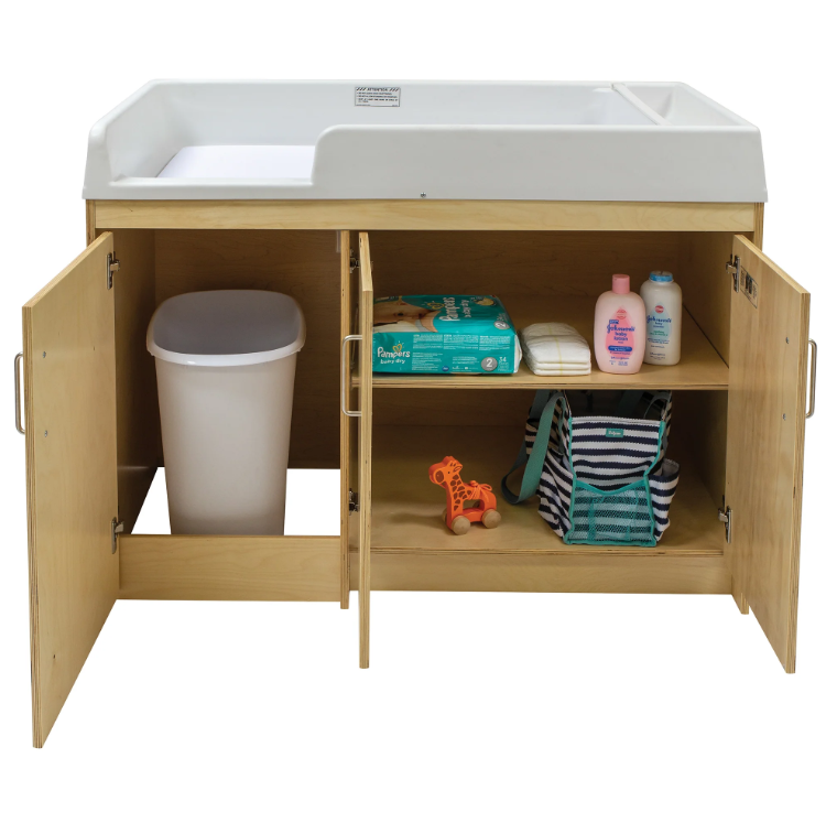 Tot Mate Birch Baby Changing Table With Stairs
