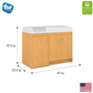 Tot Mate Birch Baby Changing Table With Stairs