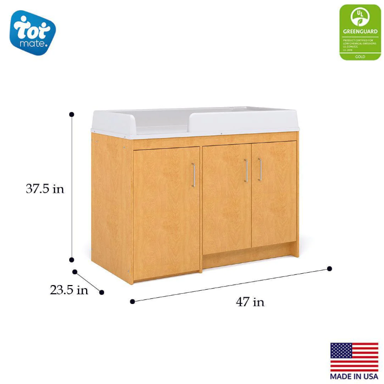 Tot Mate Birch Baby Changing Table With Stairs