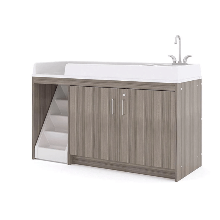 Tot Mate Toddler Changing Table With Sink and Stairs Left