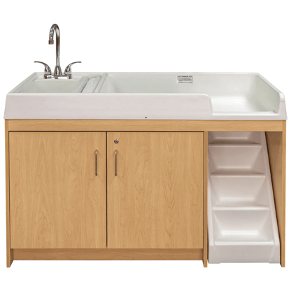 Tot Mate Toddler Changing Table With Sink and Stairs Right