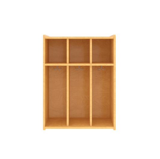 Tot Mate 3-Section Wall Locker with Cubbies
