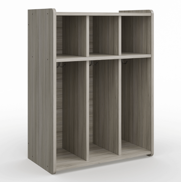 Tot Mate 3-Section Wall Locker with Cubbies