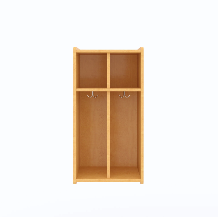 Tot Mate 2-Section Wall Locker with Cubbies