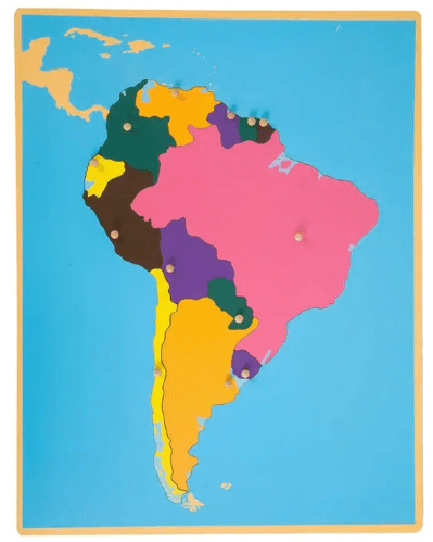 Kinderhuis Geography Map Cabinet with 8 Puzzle Maps