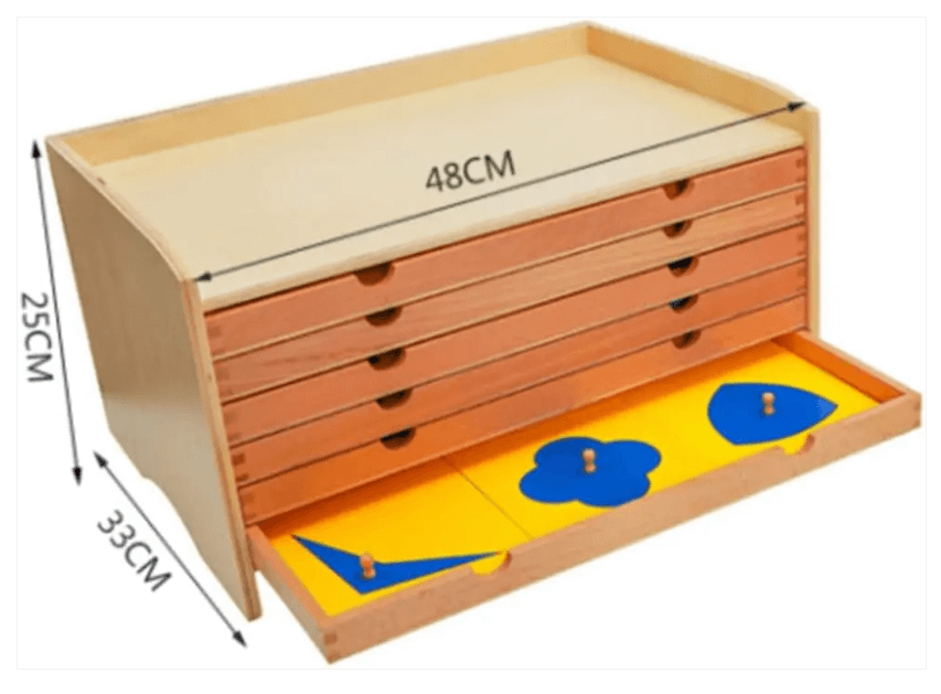 Kinderhuis Geometric Cabinet with 35 Inserts