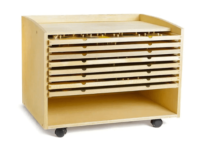 Kinderhuis Geography Premium Wooden Map Cabinet with Tray