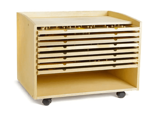 Kinderhuis Geography Premium Wooden Map Cabinet with Tray