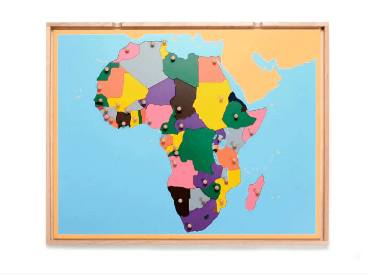 Kinderhuis Geography Premium Wooden Map Cabinet with Tray