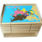 Kinderhuis Geography Premium Wooden Map Cabinet with Tray
