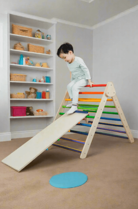 Kinderhuis Large Pikler Triangle with Ramp