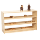Kinderhuis Birch Wood 3-Shelf Montessori Toy Storage Cabinet