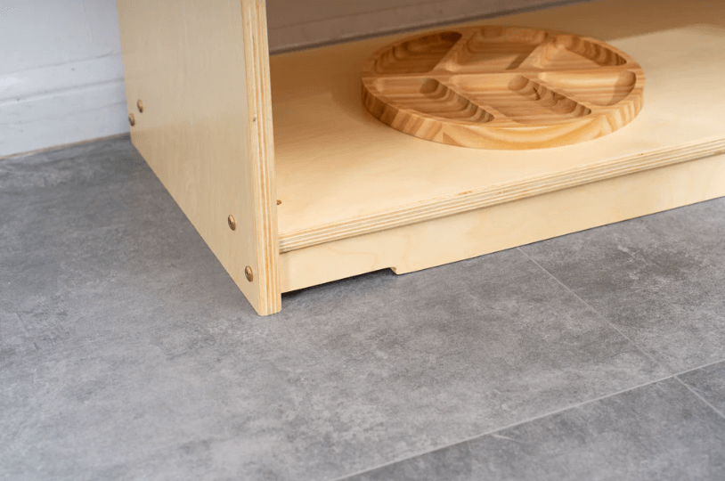 Kinderhuis Birch Wood 3-Shelf Montessori Toy Storage Cabinet