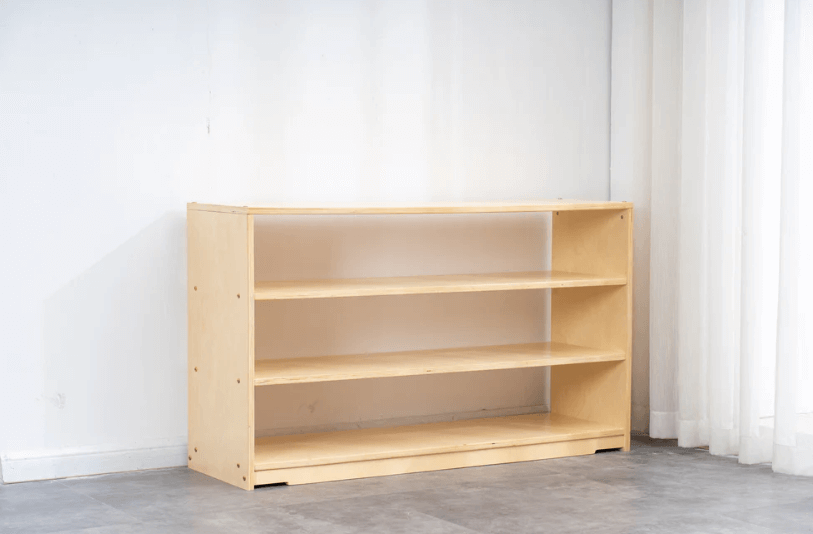 Kinderhuis Birch Wood 3-Shelf Montessori Toy Storage Cabinet