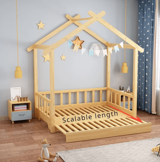 Kinderhuis Luna Montessori Floor Bed with Extension