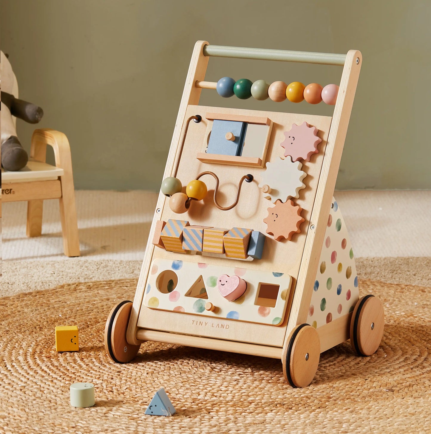 Tiny Land Complete Development Playset Baby Walker + Activity Cube