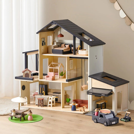 Tiny Land Sweetwood Edge Wooden Dollhouse And Garage