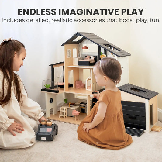 Tiny Land Sweetwood Edge Wooden Dollhouse And Garage