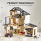 TinyLand Sweet Family Gift Dollhouse And Garage And Extra Dolls Set