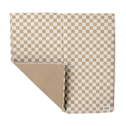 Toki Mats Checker Toffee Organic Cotton Mat