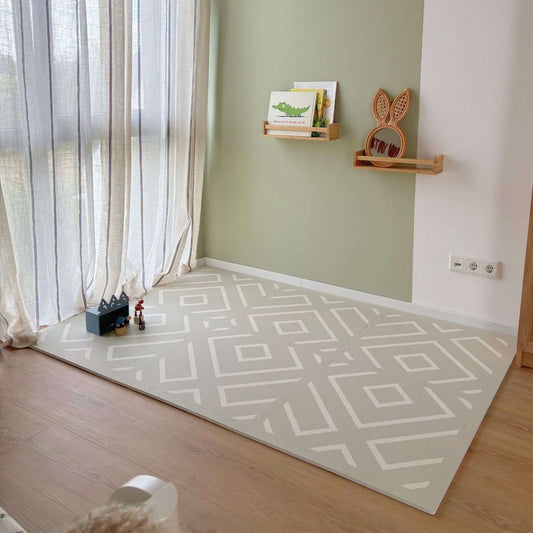 Eeveve Modern Blocks Play Mat Soft Sage